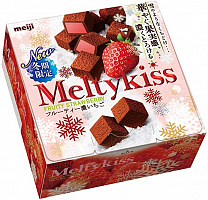 Шоколад Melty Kiss фруктовый темно-клубничный "MEIJI" 56 гр