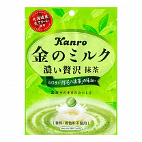 Карамель леденцовая молочная с зеленым чаем "KANRO" 70 гр