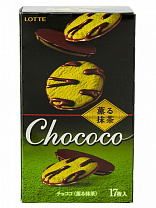 Печенье Чококо зеленый чай в шоколаде "LOTTE" 99 гр 17 шт