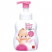 Детская пенка 2 в 1 для мытья волос и тела с первых дней жизни без слёз с ароматом мыла  "KEWPIE" 400 мл