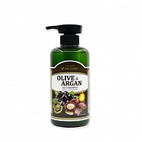 Шампунь для волос с оливой и маслом арганы "3W CLINIC" 500 мл
