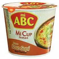 Лапша б/п со вкусом мясные фрикадельки Boso Sapi в стакане "MI ABC" 60 гр