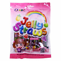 Палочки желейные Jelly Straws фруктовое ассорти ананас, клубника, манго, яблоко, виноград "ABC" 100 гр